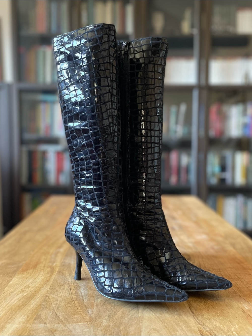 Vintage Diego Di Lucca Made-in-Brazil Knee High Leather Boots